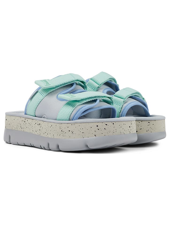 Camper Klapki w kolorze szaro-błękitno-turkusowym rozmiar: 40