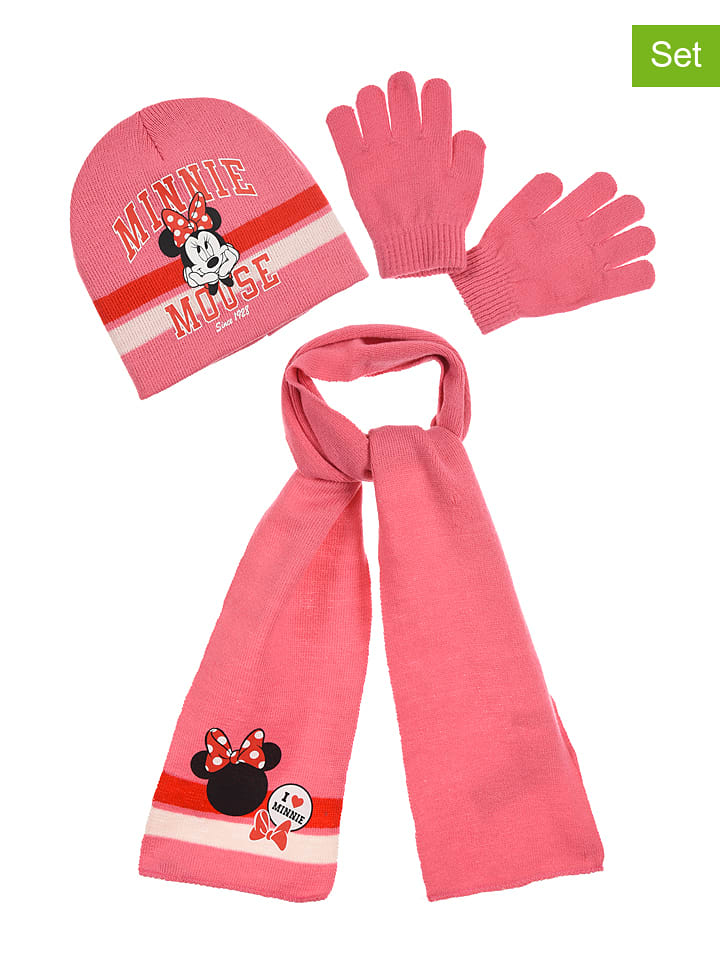 Disney Minnie Mouse 3-częściowy zestaw w kolorze różowym rozmiar: 52 cm