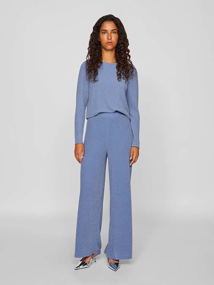 Vila Spodnie w kolorze niebieskim rozmiar: M