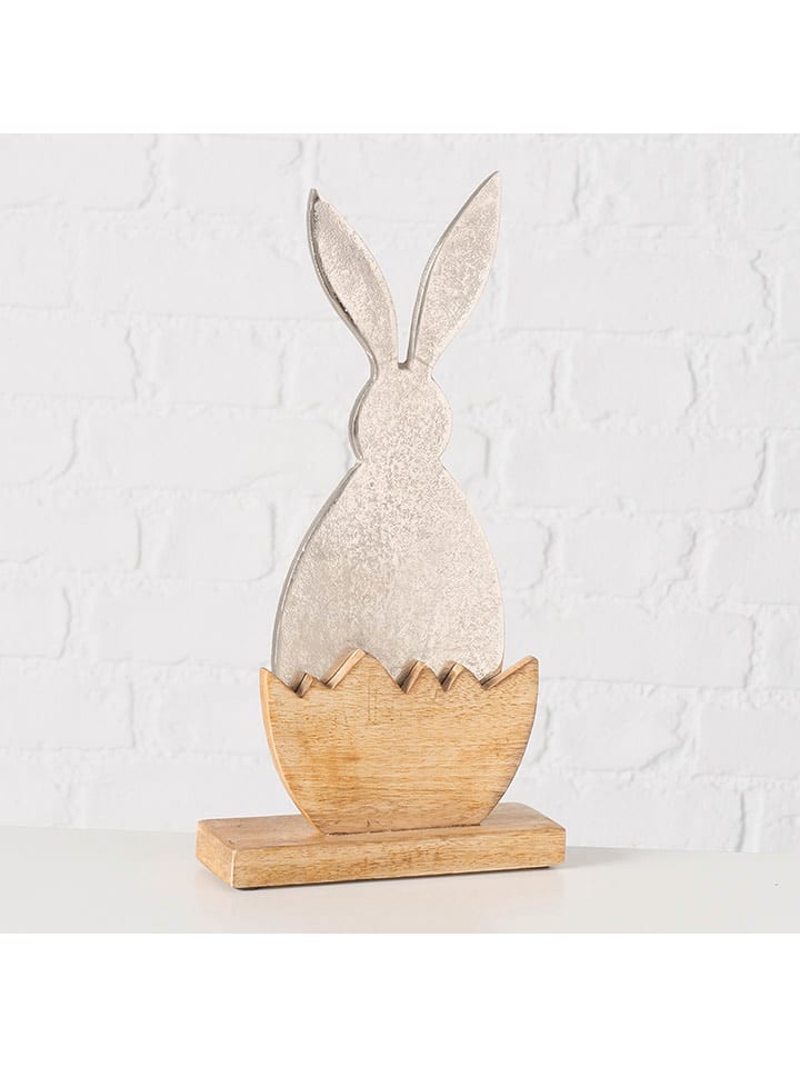 Boltze Figurka dekoracyjna "Momo" w kolorze jasnobrązowo-białym - wys. 33 cm rozmiar: onesize