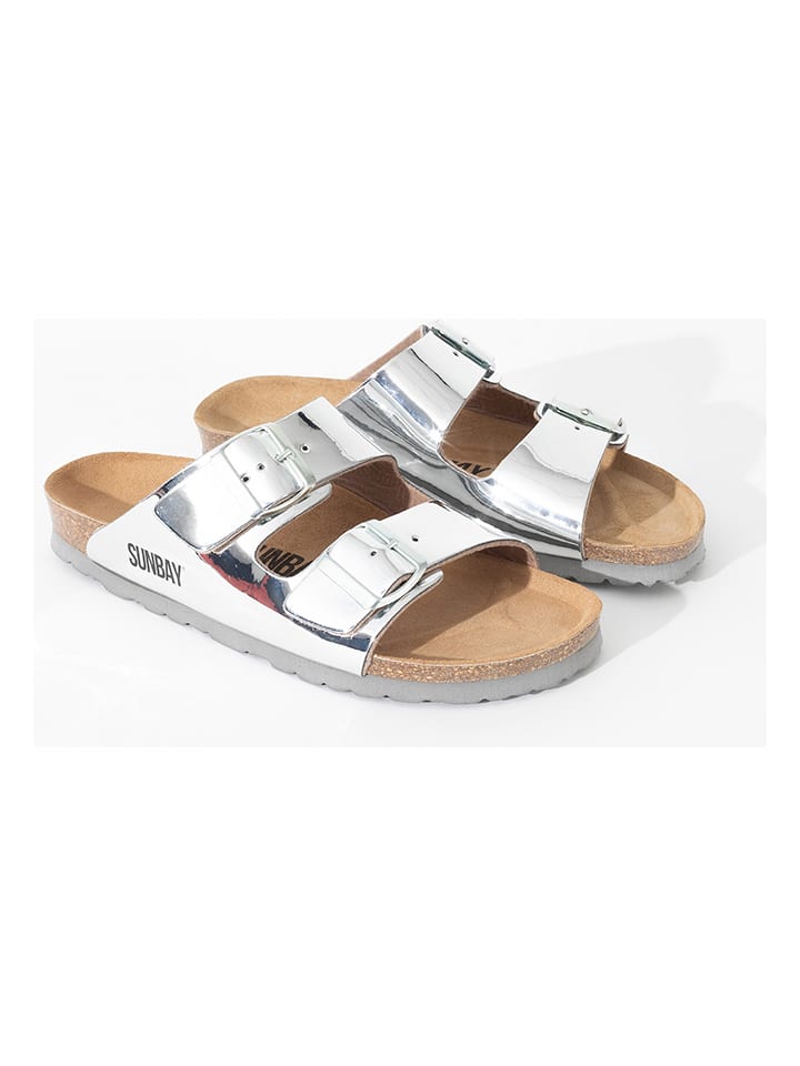 Sunbay Klapki "Trefle" w kolorze srebrnym rozmiar: 39