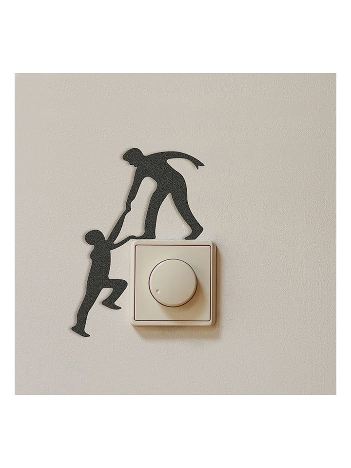 hippodino Dekoracja ścienna w kolorze czarnym - 13 x 16 cm rozmiar: onesize