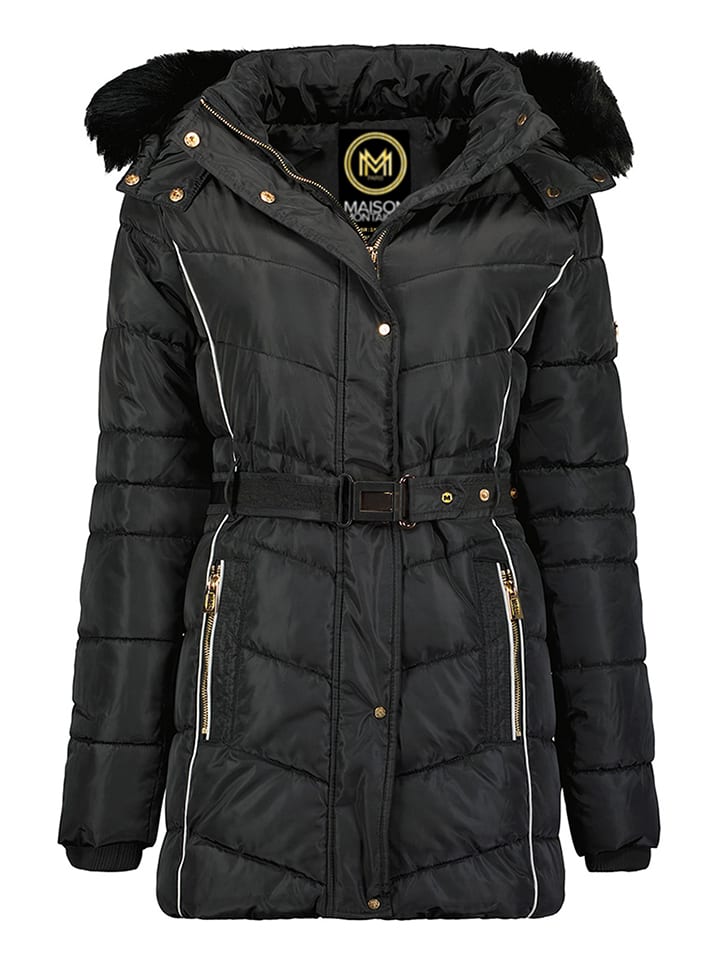 Maison Montaigne Kurtka pikowana "Beckmai" w kolorze czarnym rozmiar: L