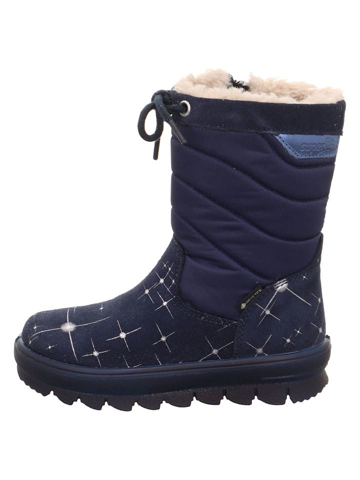 superfit Skórzane kozaki zimowe "Flavia" w kolorze granatowym rozmiar: 27