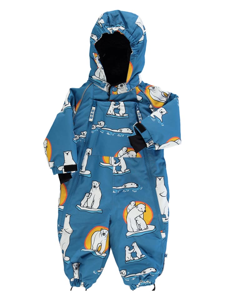 Småfolk Kombinezon zimowy "Polar bears" w kolorze niebieskim rozmiar: 86/92