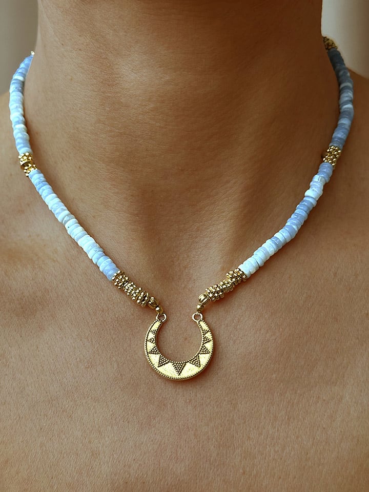 Taboo Pozłacany naszyjnik z elementem ozdobnym - dł. 40 cm rozmiar: onesize