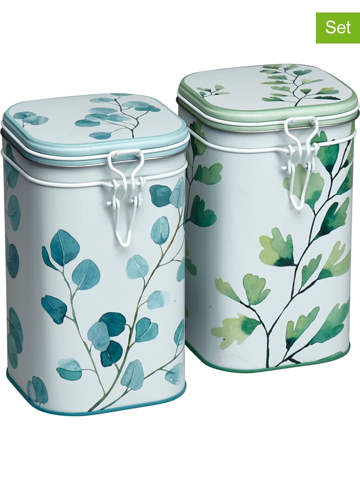 Eigenart Puszki (2 szt.) "Trees" w kolorze zielono-błękitnym na herbatę - 250 g rozmiar: onesize