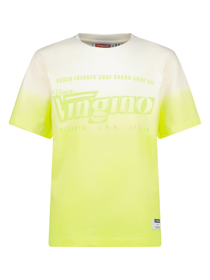 Vingino Koszulka w kolorze żółto-białym rozmiar: 140