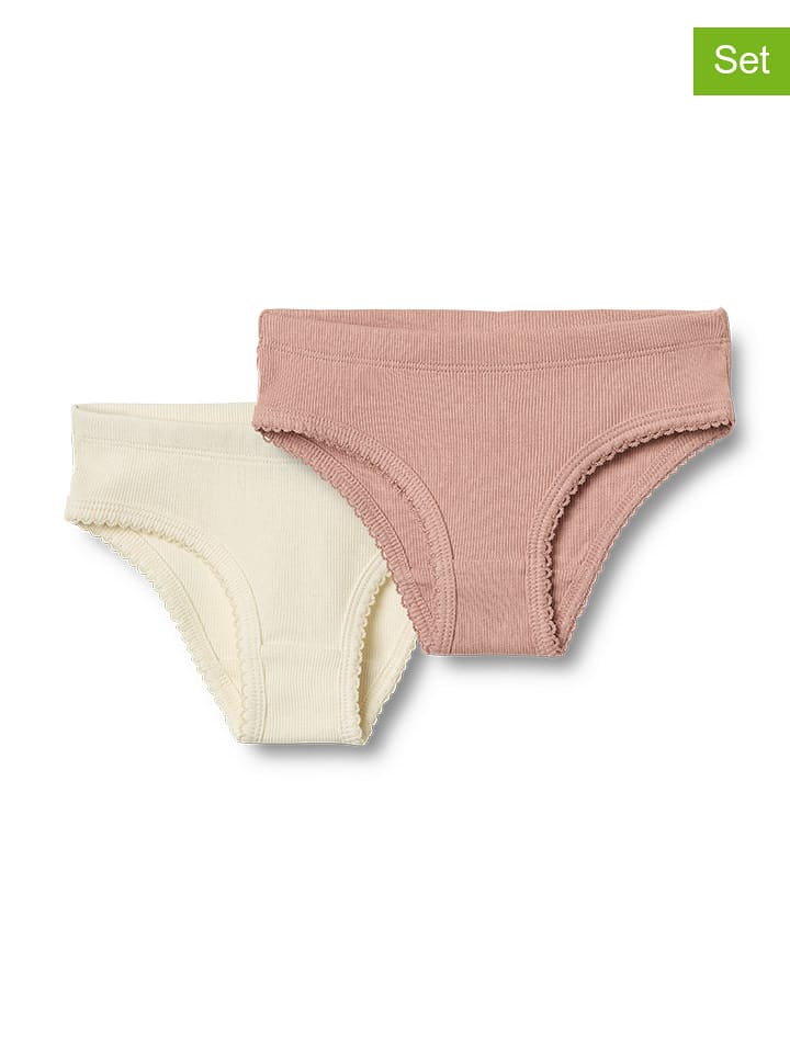 Wheat Majtki (2 pary) "Havanna" w kolorze kremowo-jasnoróżowym rozmiar: 152