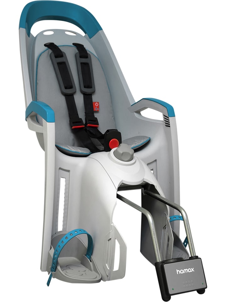 Hamax Fotelik rowerowy "Amaze" w kolorze szaro-morskim - 9 m+ rozmiar: onesize