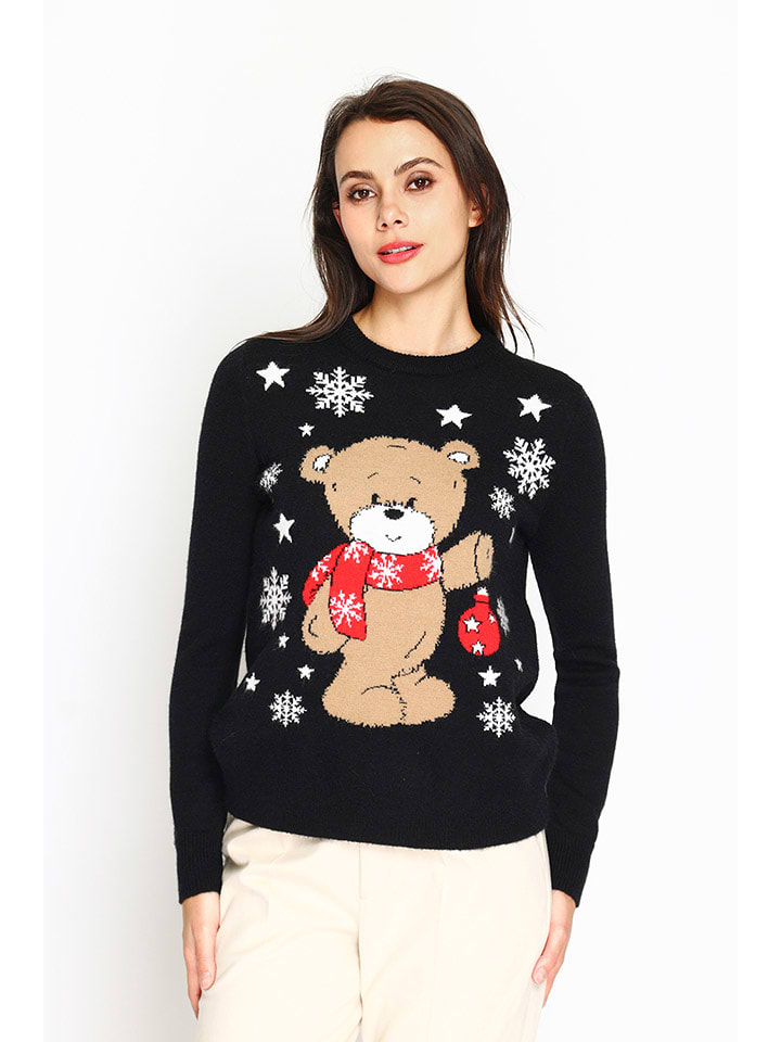 ASSUILI Sweter w kolorze czarnym rozmiar: 44