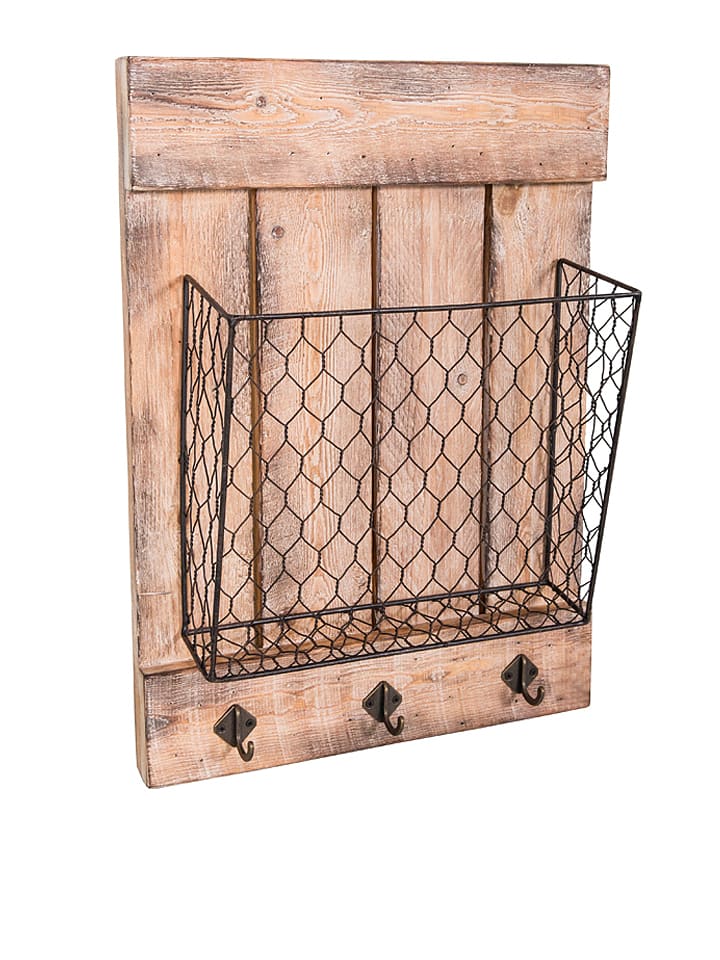 Anticline Wieszak ścienny w kolorze brązowym - 31,5 x 44 x 6,5 cm rozmiar: onesize