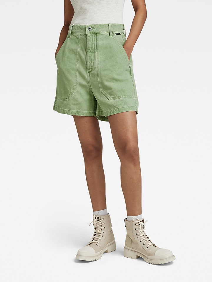 G-Star Bermudy dżinsowe w kolorze zielonym rozmiar: W33