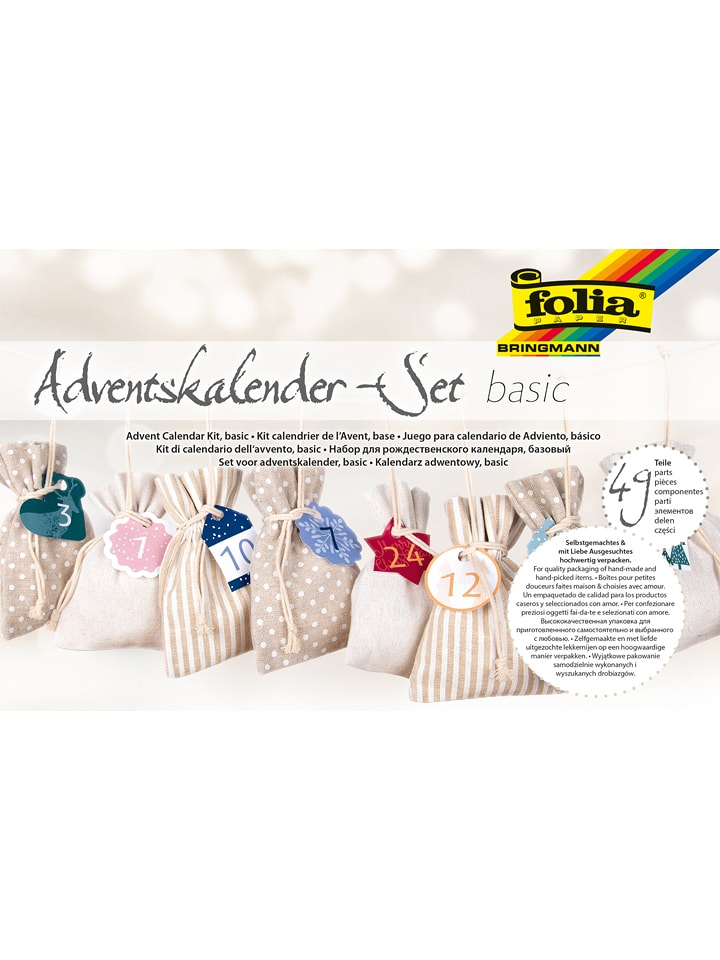 folia PAPER Zestaw "Basic" do wykonania kalendarza adwentowego rozmiar: onesize