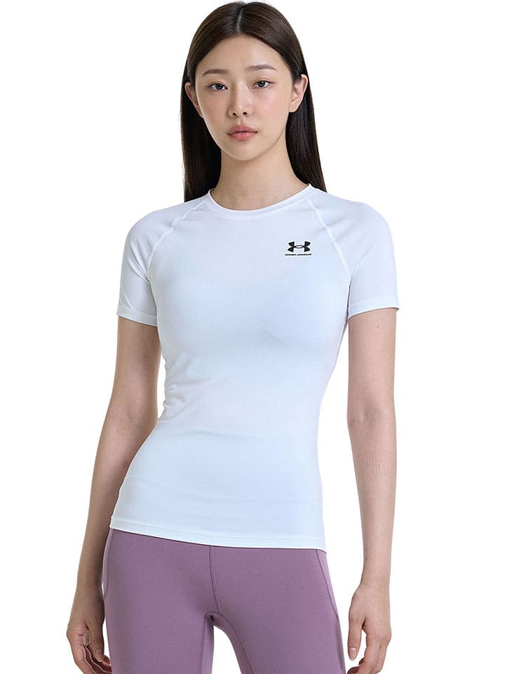 Under Armour Koszulka sportowa "Authentics" w kolorze białym rozmiar: M