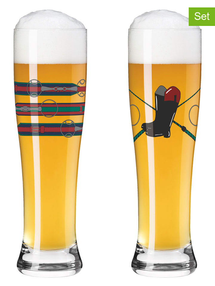 RITZENHOFF Kufle (2 szt.) "Reitgold" w kolorze czarnym - 500 ml rozmiar: onesize