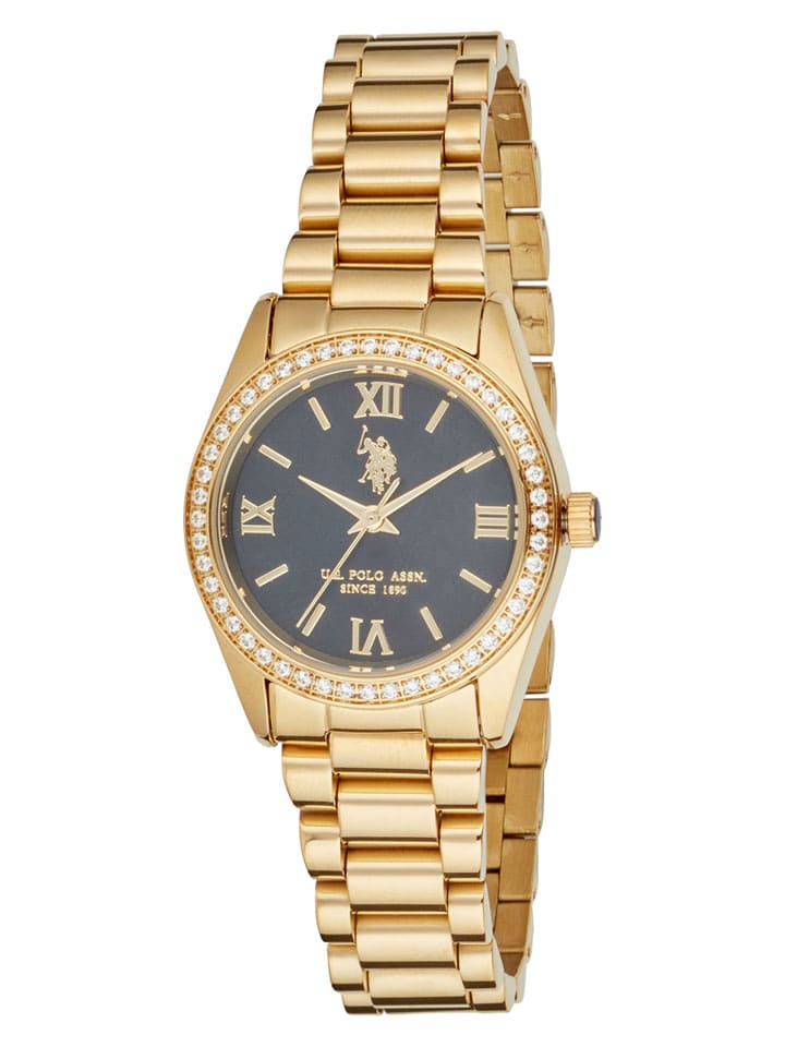 U.S. Polo Assn. Zegarek kwarcowy w kolorze złoto-szarym rozmiar: onesize