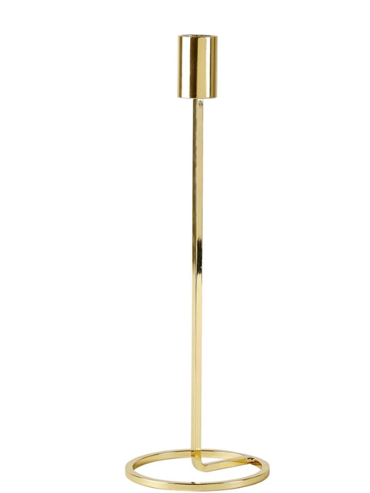 Villa Collection Świecznik w kolorze złotym - wys. 25,5 x Ø 9,5 cm rozmiar: onesize