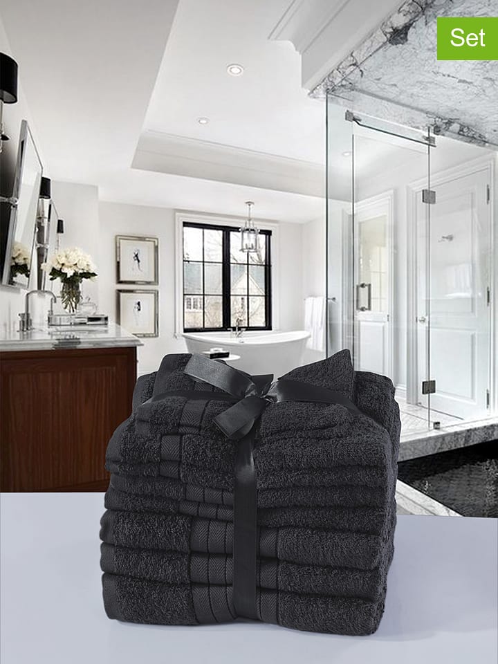 Good Morning Ręczniki (4 szt.) w kolorze antracytowym do rąk rozmiar: 50x100 cm