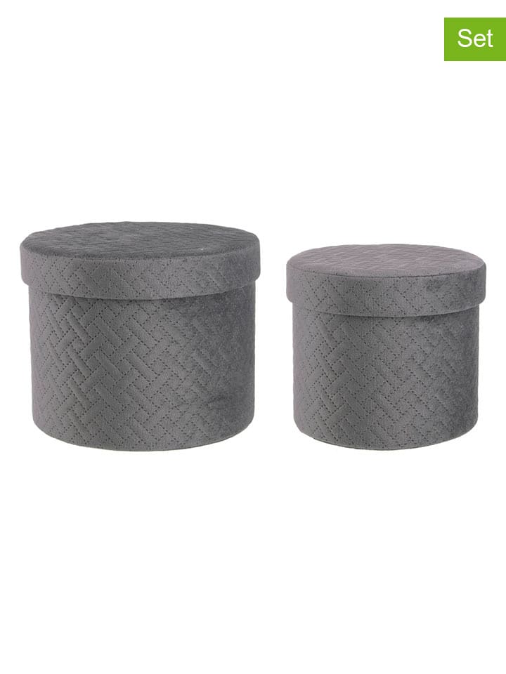 Bizzotto Pojemniki (2 szt.) "Averill" w kolorze szarym rozmiar: onesize