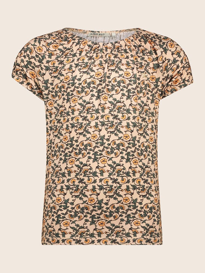 Like Flo Koszulka "Flo" w kolorze pomarańczowo-zielonym rozmiar: 146/152