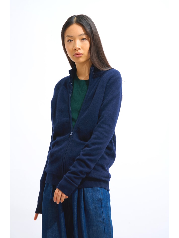 AUTHENTIC CASHMERE Kaszmirowy kardigan "Thalun" w kolorze granatowym rozmiar: XL