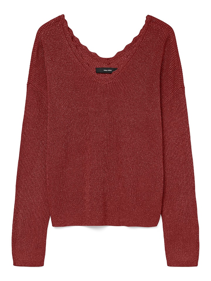 Vero Moda Sweter w kolorze bordowym rozmiar: XS