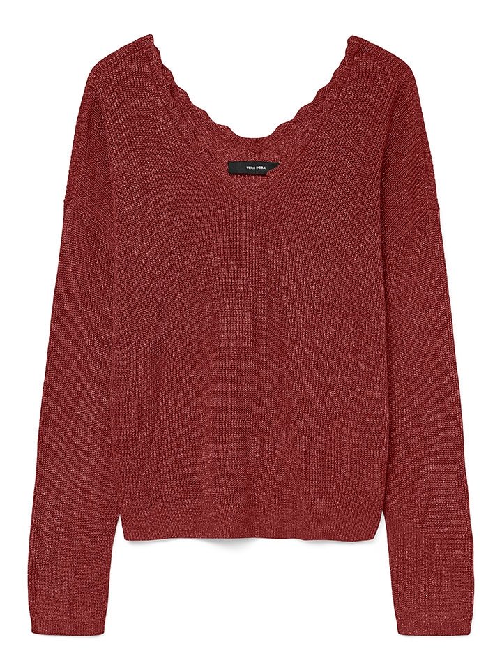 Vero Moda Sweter w kolorze bordowym rozmiar: XS