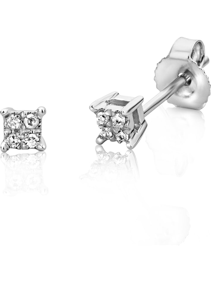 Revoni Złote kolczyki-wkrętki z diamentami rozmiar: onesize