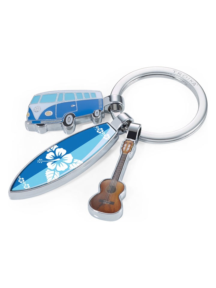 Troika Brelok "Aloha" w kolorze niebieskim do kluczy - dł. 8,2 cm rozmiar: onesize
