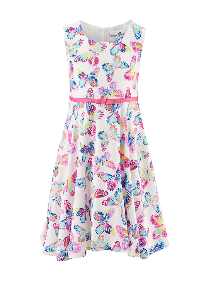 happy girls by Eisend Sukienka w kolorze kremowym ze wzorem rozmiar: 104