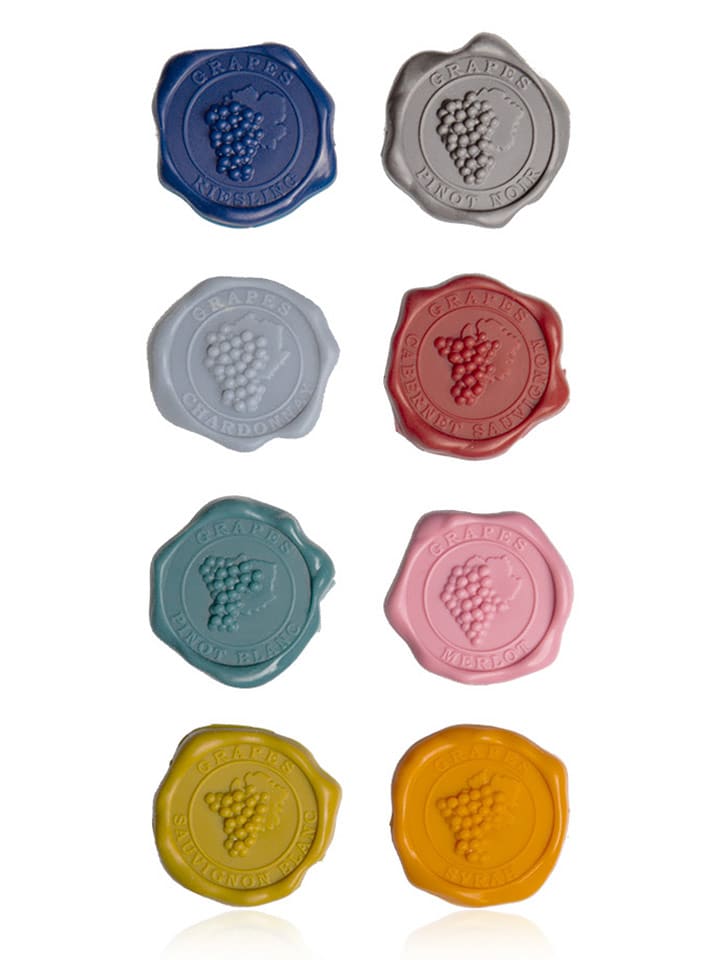 Vacu Vin Znaczniki (8 szt.) "Classic" w różnych kolorach do szklanek rozmiar: onesize