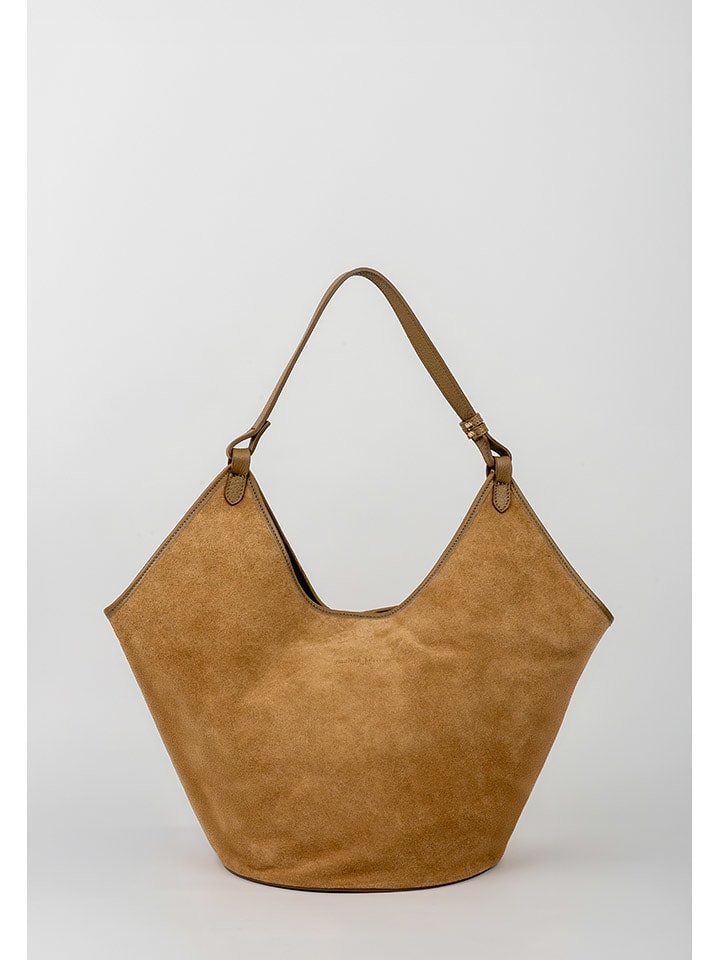 maison héritage PARIS Skórzany shopper bag "Cedro" w kolorze jasnobrązowym - 52 x 36 x 21 cm rozmiar: onesize