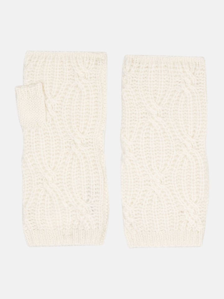 Perfect Cashmere Kaszmirowe mankiety "Bale" w kolorze kremowym rozmiar: onesize