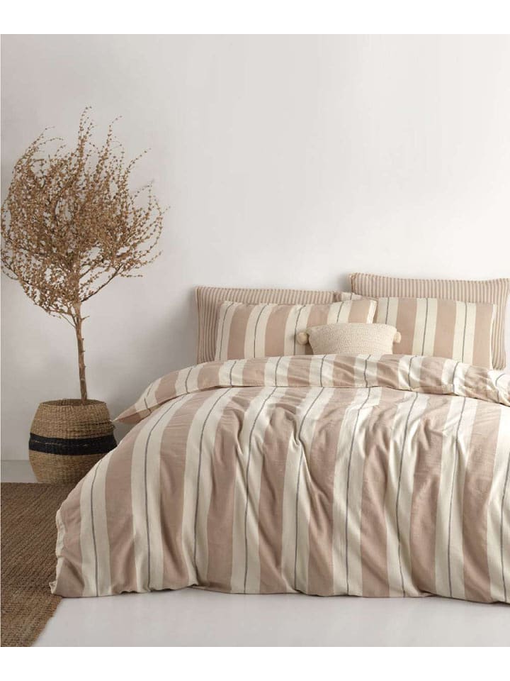 Mijolnir Komplet pościeli renforcé w kolorze kremowo-beżowym rozmiar: 240x220 cm