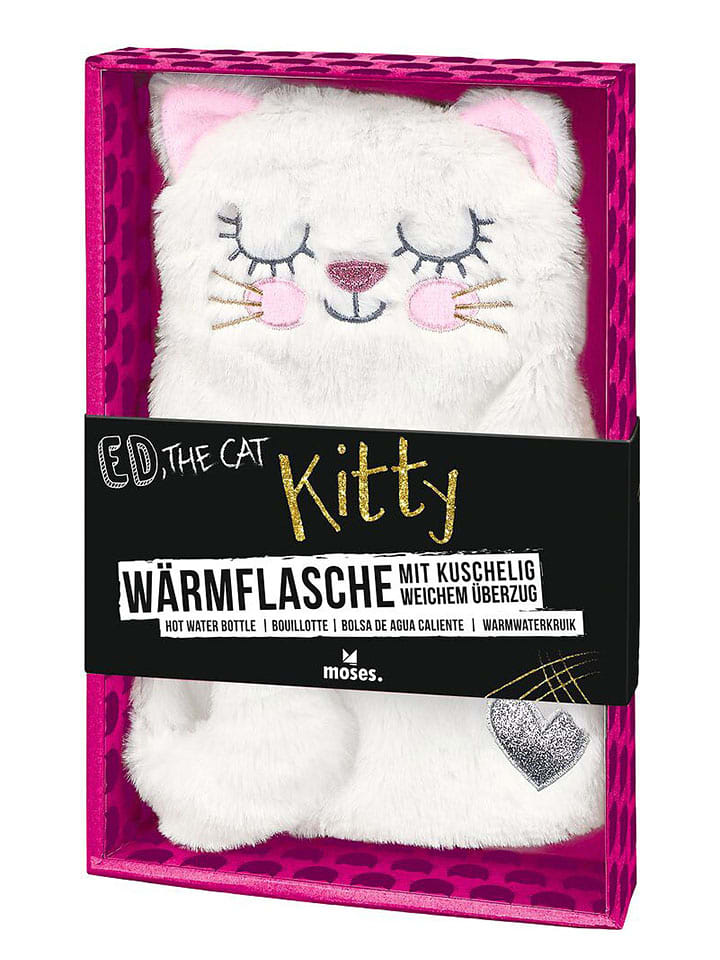 moses. Ogrzewacz "Ed, the Cat" w kolorze białym - 28 x 19,5 cm rozmiar: onesize