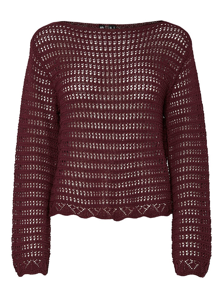 Pieces Sweter "Fallon" w kolorze brązowym rozmiar: M