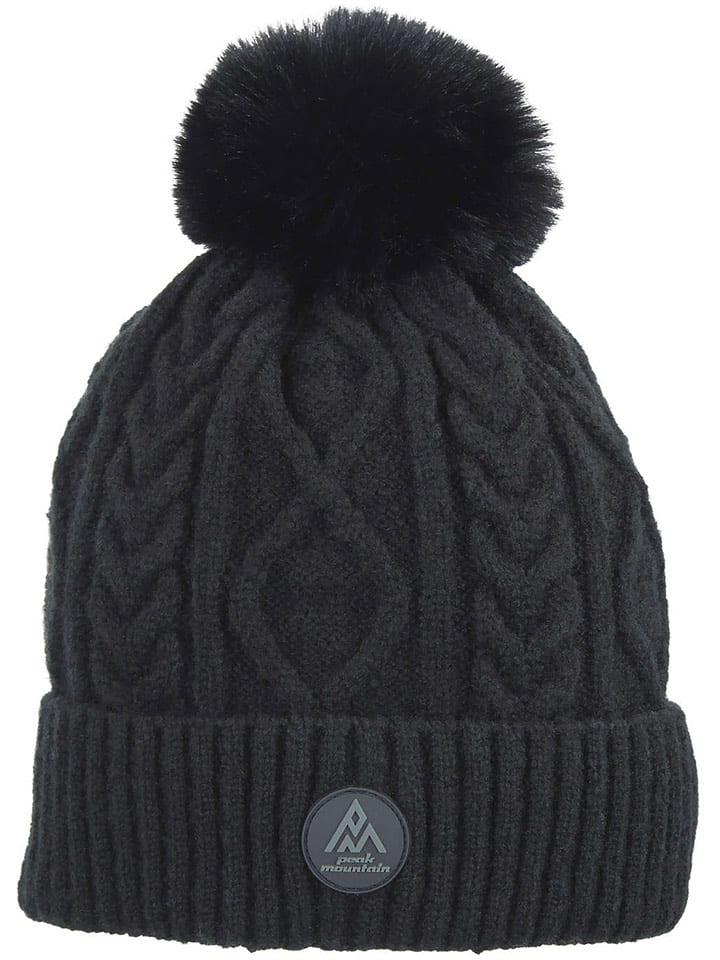 Peak Mountain Czapka "Montchat" w kolorze czarnym rozmiar: onesize