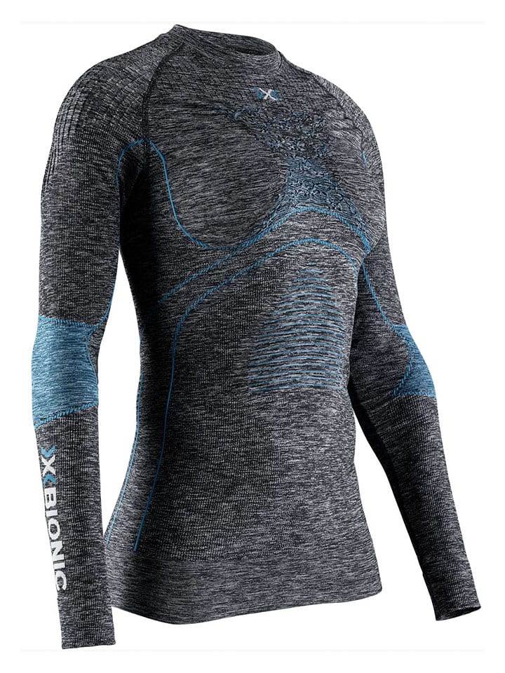 X-Bionic Zimowa koszulka sportowa w kolorze antracytowym rozmiar: XL