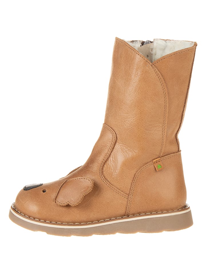 El Naturalista Skórzane kozaki zimowe w kolorze jasnobrązowym rozmiar: 33