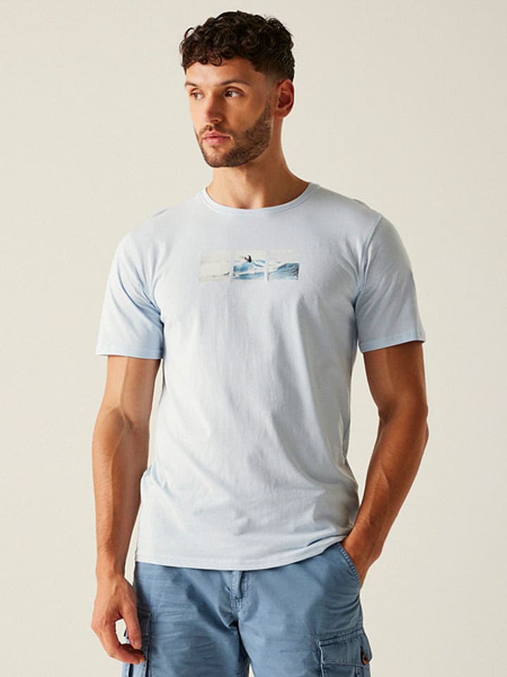 Regatta Koszulka "Cline IX" w kolorze błękitnym rozmiar: L