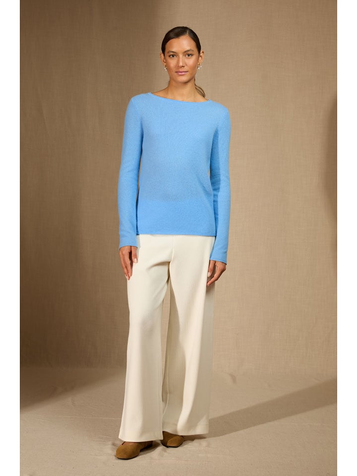 Perfect Cashmere Kaszmirowy sweter "Megan" w kolorze błękitnym rozmiar: S