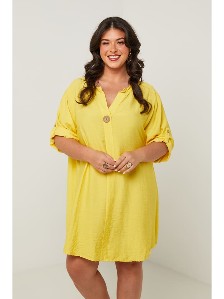 Curvy Lady Sukienka w kolorze żółtym rozmiar: 40/42