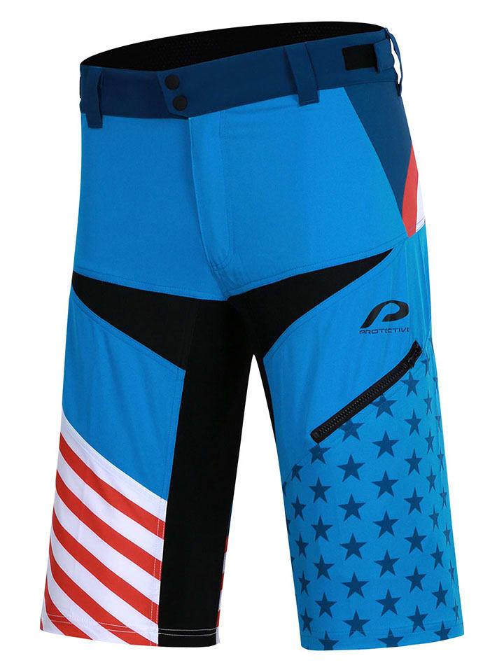 Protective Szorty kolarskie "Meteor" w kolorze niebiesko-czerwono-czarnym rozmiar: XL