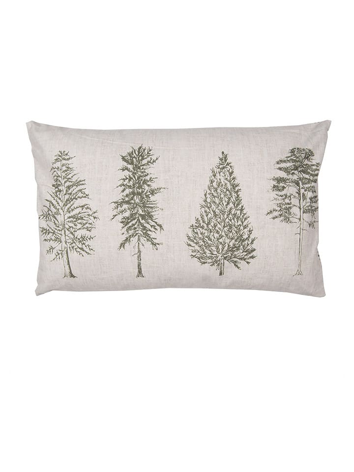 Clayre & Eef Poszewka w kolorze zielono-beżowym na poduszkę - 50 x 30 cm rozmiar: onesize