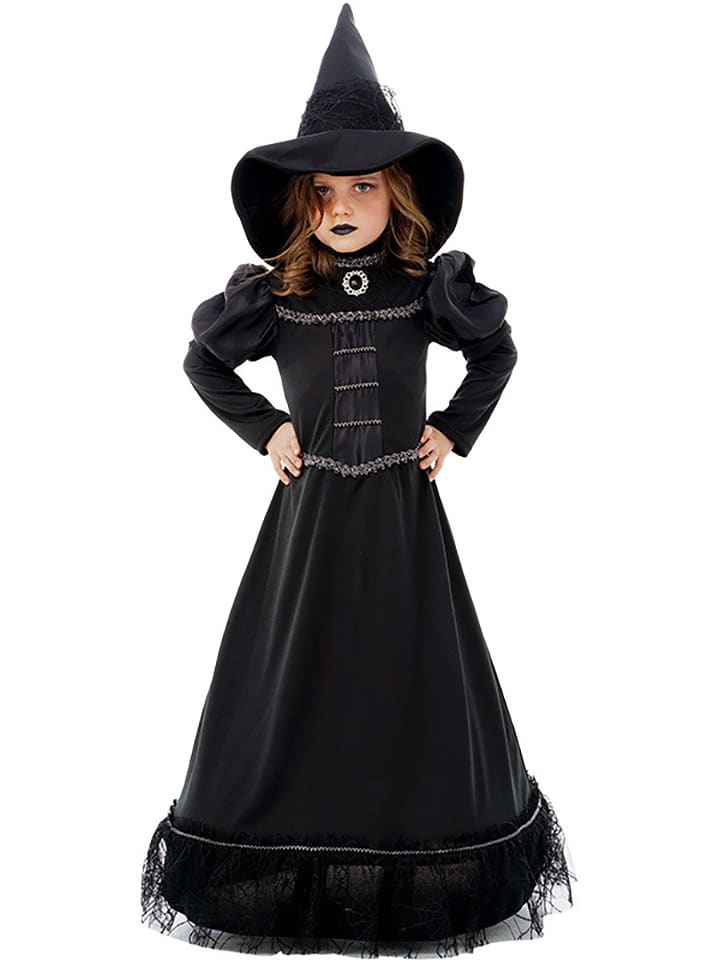 CHAKS 2-częściowy kostium "Witch" w kolorze czarnym rozmiar: 152