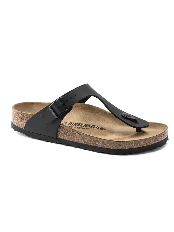 Birkenstock Skórzane japonki "Gizeh" w kolorze czarnym rozmiar: 35