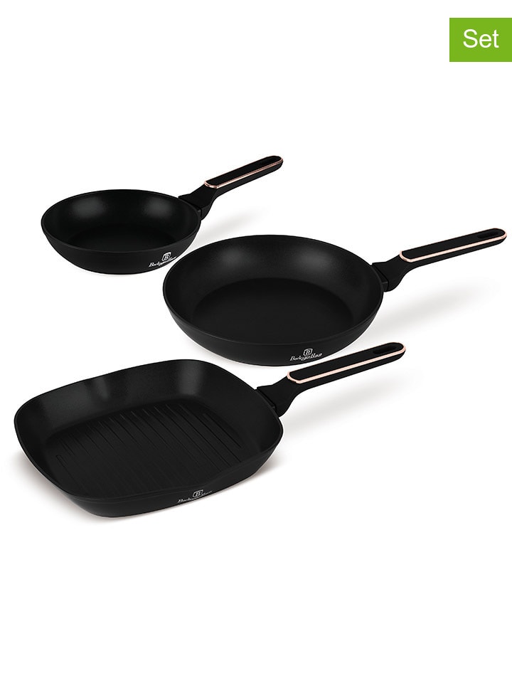 Berlinger Haus 3-częściowy zestaw "Black Rose Collection" w kolorze czarnym rozmiar: onesize