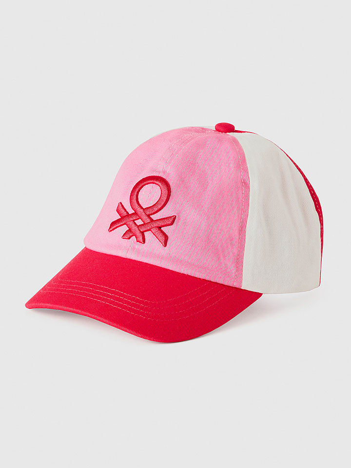 Benetton Czapka w kolorze czerwono-jasnoróżowym rozmiar: 98