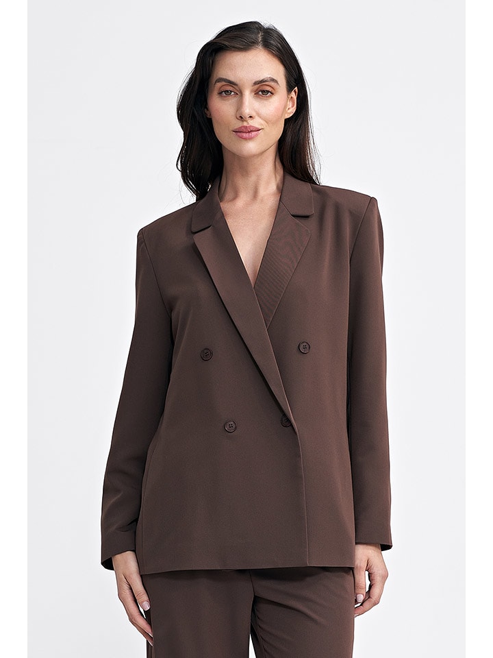 Nife Blezer w kolorze brązowym rozmiar: 40